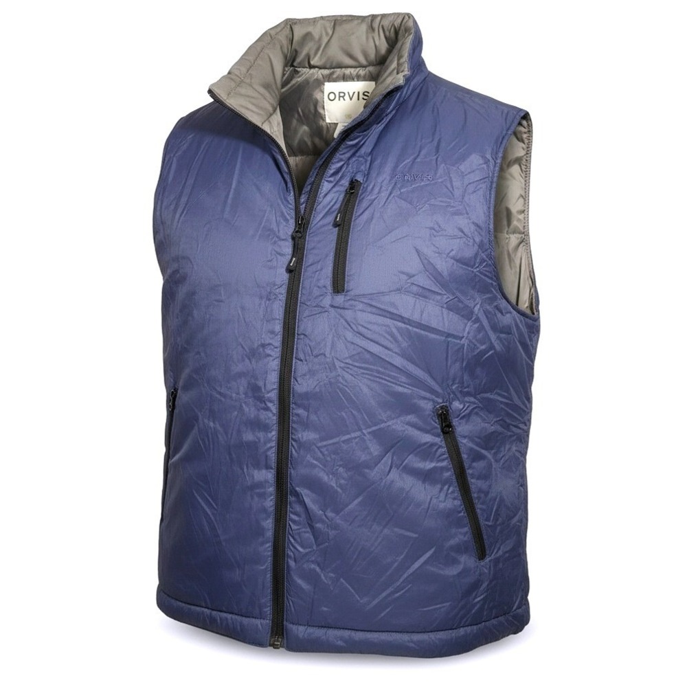 Orvis Puffer Vest Blue Insulated Primaloft Technology Zip Front Mens XXLarge